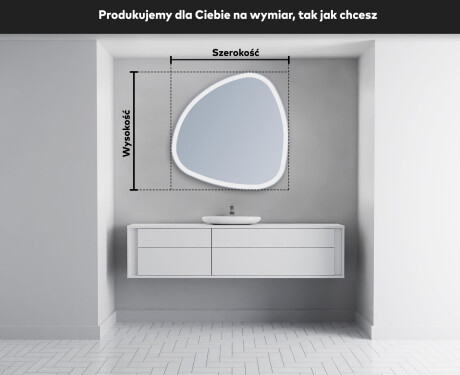 Lustro nieregularne podświetlane dekoracyjne LED J222 #5