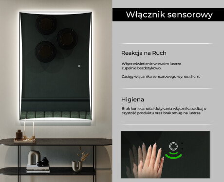 Lustro dekoracyjne podświetlane do przedpokoju LED L77 #6
