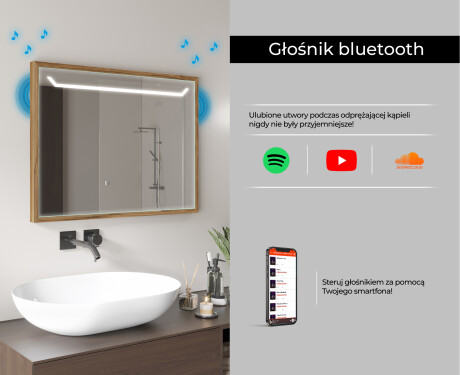 Lustro Łazienkowe Prostokątne LED Loft FrameLine L128 #11